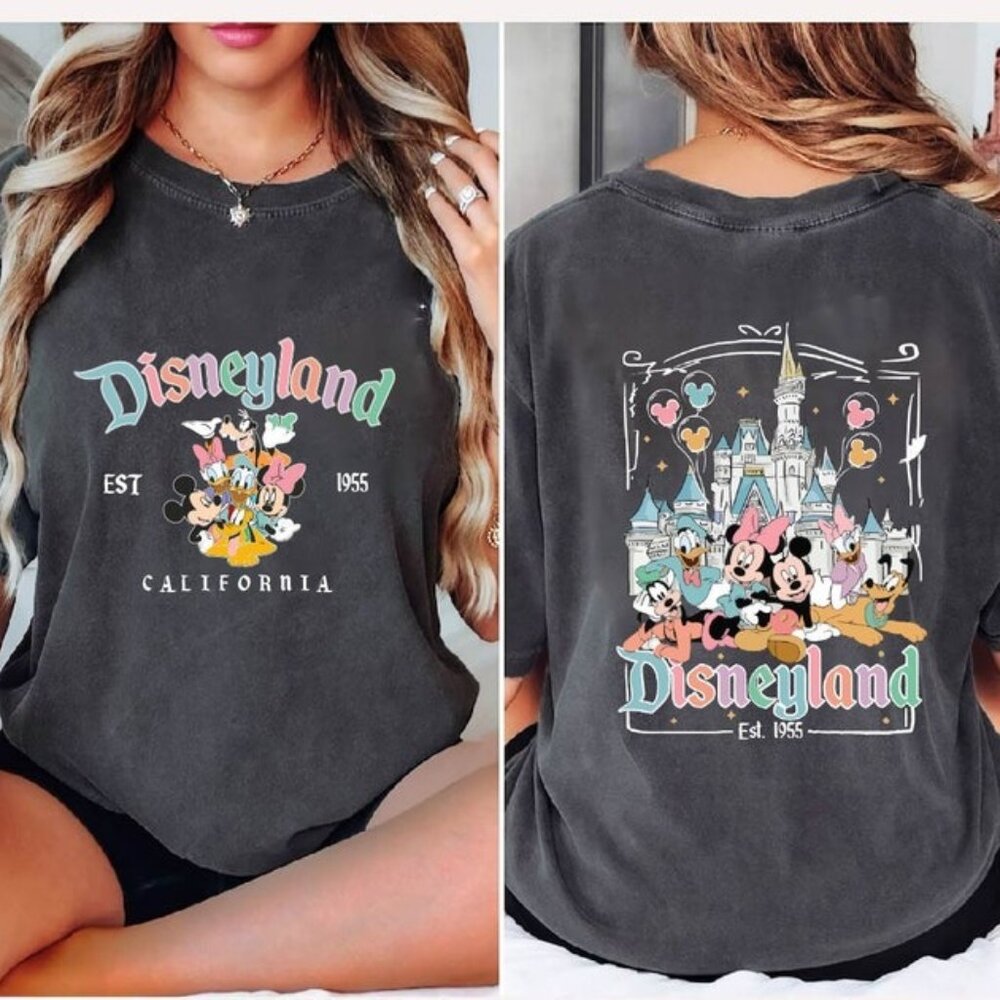 Disneyland California T Shirt, Disneyland Est. 1955 Shirt 2 Sided